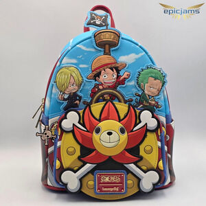 Loungefly One Piece Monkey D. Luffy Thousand Sunny Ship Mini Backpack Bag New